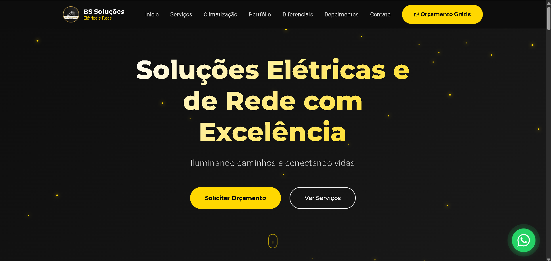 BS Soluções — Site de soluções elétricas e de rede