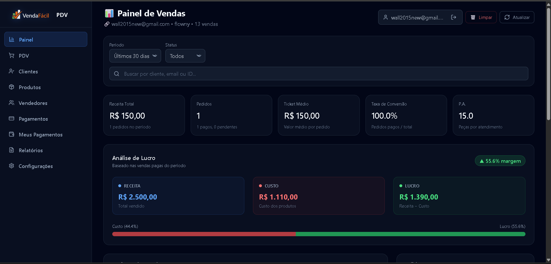 Venda Fácil — Sistema de gestão e vendas para empresas
